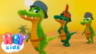 Ah Les Crocodiles  Chant des Animaux  HeyKids Français  Animaj Kids [upl. by Meris]