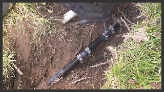 How to repair Polyethylene Black Plastic sprinkler pipe [upl. by Genna849]