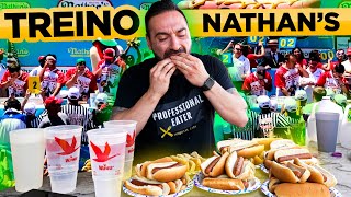 a JORNADA para o MAIOR CAMPEONATO DE COMIDA DO MUNDO Nathans Hotdog [upl. by Keil612]