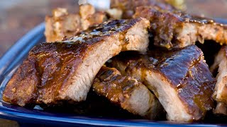 Alton Brown Makes Perfect BabyBack Ribs  Food Network [upl. by Holmun]