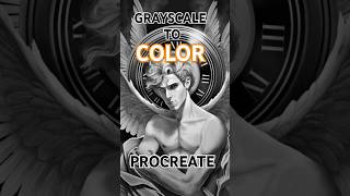 Grayscale to color on Procreate lgbtart digitalart speedart fyp digitalartist speedpaint art [upl. by Malamud]