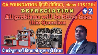 Accountancy for CA Foundation Hindi medium depreciation SLMStraight line Method [upl. by Madelena967]