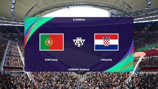 Portugal vs Croatia 05092024 UEFA Nations League PES 2021 [upl. by Crawley615]