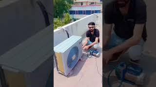 2 A C installation in kurukshetra H aryana airconditioner trending [upl. by Einnahpets]