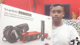 Unboxing Of Focusrite Scarlett 2i2 3rd Gen USB Interface Review In Hindi  Music Mantra [upl. by Ahsilef]