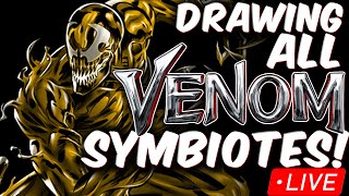 Drawing ALL VENOM SYMBIOTES  PHAGE [upl. by Menard]