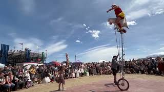 Jamey Mossengren the Unicycling Unicorn performs at Ren Fair in Red Lodge [upl. by Stagg]