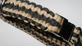 Paracord Halsband Anleitung  breites Hundehalsband in Deutsch auch als Blog [upl. by Nalim]