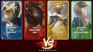 Commander VS S8E4 Hazoret vs The Scorpion God vs Oketra vs Rhonas [upl. by Desdamonna]