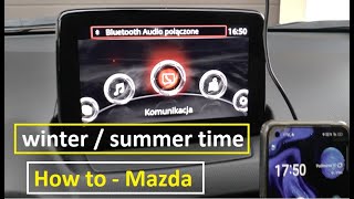 Mazda clock doesnt change  Winter  Summer Time  How to set  GPS synchronisation doesnt work [upl. by Bev622]