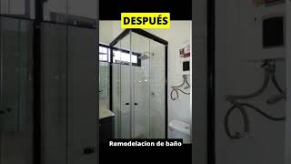 Remodelación de BAÑO PEQUEÑO MODERNO  Antes y Después remodelacionbaños bañospequeñosmodernos [upl. by Flin]