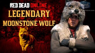 Red Dead Online  Legendary Moonstone Wolf Mission Animal Field Guide [upl. by Eddra]