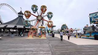 Wildwood NJ Moreys Piers 2024 Boardwalk Walkthrough [upl. by Mailliwnhoj479]