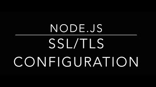 nodejs ssltls configuration using openssl [upl. by Wehrle]