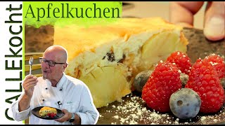 Apfelkuchen mit Rahmguss  saftig lecker und einfach  Omas Rezept [upl. by Analihp983]