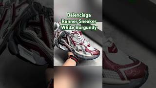 Style Balenciaga Runner Sneaker White Burgundy [upl. by Ahsoym]