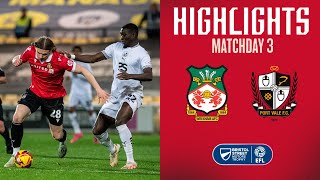 HIGHLIGHTS  Port Vale vs Wrexham Bristol Street Motors Trophy [upl. by Gettings]