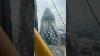 East London and Gherkin from Leadenhall Building aka Cheesegrater london cityoflondon highrise [upl. by Hceicjow772]