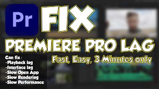 🔧Fix Premiere Pro Slow and Lag Playback Lag Slow Performance Rendering issue [upl. by Tiemroth]