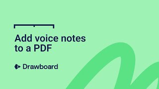 How to add voice notes to a PDF on Drawboard PDF [upl. by Ymer]