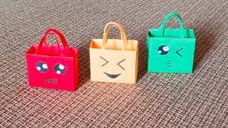 Origami paper bags 🛍️  How to make paper bag  step by step [upl. by Yorke434]