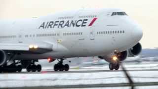 B747 Landing Gear Problem  Air France at Montreal YUL [upl. by Notsehc]