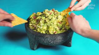 Roasted Poblano Pecan Guacamole  Cook  Tasting Table [upl. by Ayotaj]