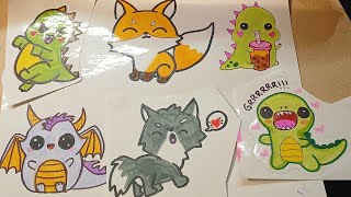 green dinosaurs is live Making fox dinosaur and dragon stickers 🦊🐺🐲🐉🦕🦖 [upl. by Webster]