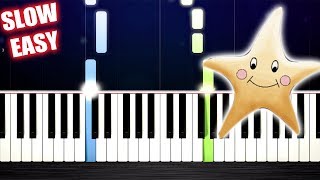 Twinkle Twinkle Little Star  SLOW EASY Piano Tutorial by PlutaX [upl. by Jankey]