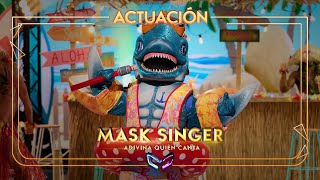 El Tiburón canta La bachata  Mask Singer Adivina quién canta [upl. by Amikat]