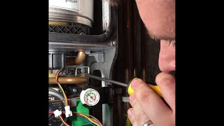 Repairing a leaking Worcester Bosch Combi Boiler flow turbine [upl. by Thinia]