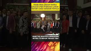 Adab Mas Gibran ketika disuruh pindah ke samping sebelah kiri [upl. by Torry790]