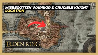 Misbegotten Warrior amp Crucible Knight Caelid Boss Location  Elden Ring [upl. by Granville]