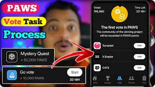 Paws Go Vote Task  Paws Mystery Quest Task  Paws Vote Task Process l Use Stars [upl. by Onitrof]