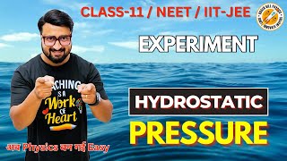 Hydrostatic Pressure Explained Concept amp Experiment  Class 11 NEET IITJEE [upl. by Annuaerb831]