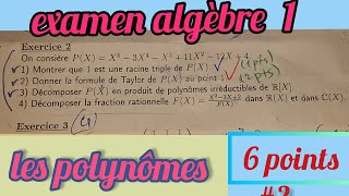 algèbre 1examen les polynômes 2 [upl. by Gard]