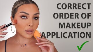 CORRECT ORDER OF MAKEUP APPLICATION  NINA UBHI [upl. by Crespo921]