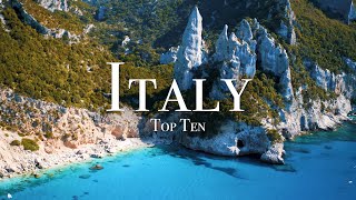 Top 10 Places To Visit In Italy  4K Travel Guide [upl. by Ydollem110]