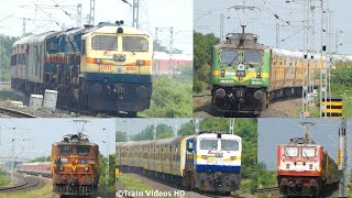 High Speed TRAINS in INDIA  Diesel and Electric TRAINS at Full Speed  Train Video Indian Railways [upl. by Crabb]