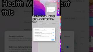 MacBook Battery Health Management  Energy saving tips macos techshorts apple [upl. by Lynnworth504]