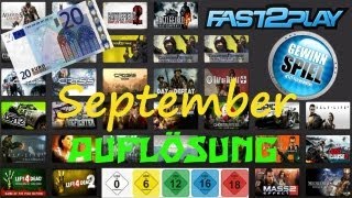 AUFLÖSUNG Gewinnspiel September Spiel deiner Wahl bis 20€ Fast2Playde german HD [upl. by Yretsym]