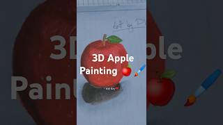 3D Apple Painting 🍎🖌️✨ apple drawing painting shorts [upl. by Haduj326]