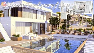 MANSION FOR LUXURY LIVING 4bed  5 bath  Sims 4 CC Speed Build  DOWNLOAD LINK TRAYCCLINKS [upl. by Nosduj247]