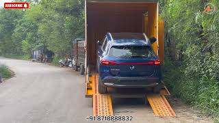 Mercedes Benz EQA 250 Plus Single Car Carrier Transportation Service Delhi to Ahmedabad 🇮🇳🎁😇🤗📞 [upl. by Harve]