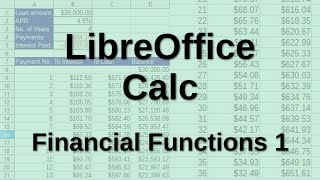 LibreOffice Calc  Financial Functions [upl. by Easter]