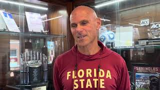 FSU Soccer  Brian Pensky on defeating Pitt turning attention to North Carolina [upl. by Suinotna]