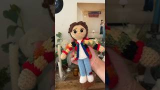 crocheting the iconic harry styles cardigan♥️ for my mini harry doll crochet harrystyles tutorial [upl. by Ruddie]