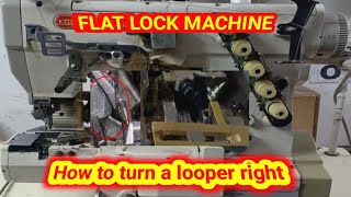 How to Looper avoiding timing cylinder bed flat lock machine  Looper avoiding setting kaise karte h [upl. by Irisa469]