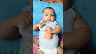 2 Months Cute Baby Playing with Rattle 🥰 baby babytoys babydevelopmentfrom0to12month [upl. by Smitty482]