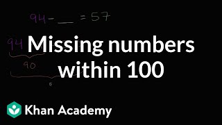 Missing numbers in addition and subtraction  2nd grade  Khan Academy [upl. by Evania]